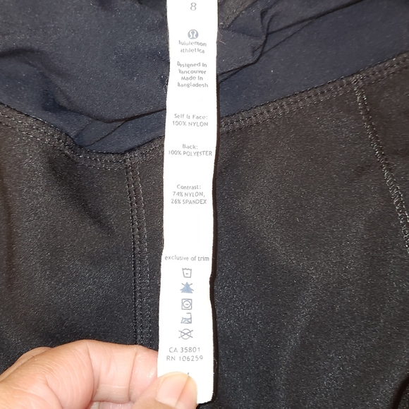 LULULEMON Training Pants Articulated Knee Spandex Black, size 8 - Picture 4 of 11